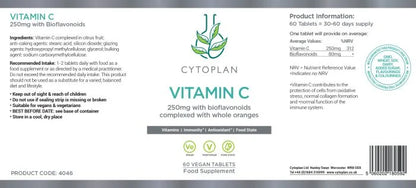 Vitamin C (Food State) 60 Tablets 250mg Per Capsule